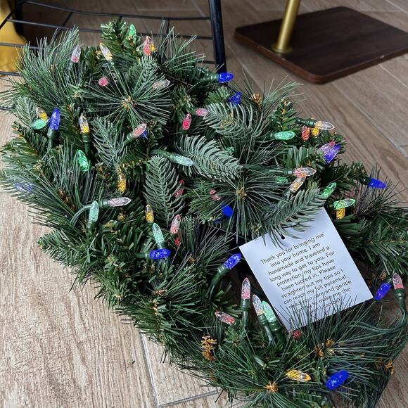 Bethlehem Lights 36" Prelit Swag w/ Color Flip LEDs Green Holiday Decor - Picture 8 of 12